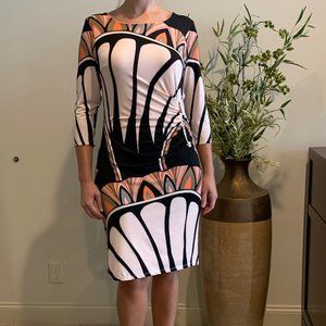 Frank Layman Long Sleeve Pink & Black Dress- Sz.12